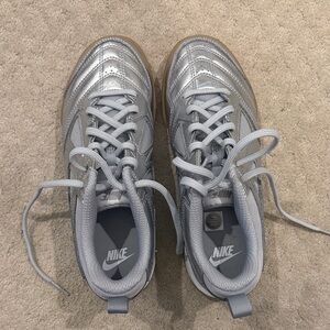 Nike Kids Shiny Silver Sneakers